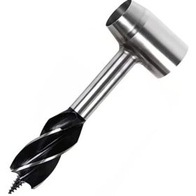 Outdoor Camping Survival Drilling Chopping Wood Tools (Drill Length: 6.29 in, Color: Grey)