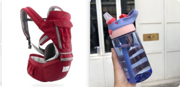 Multi-functional baby waist stool (Option: Red set)